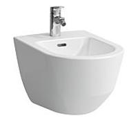 LAUFEN PRO Bidet mural, 1 trou pour robinet, 360x530mm, avec trou latéral pour arrivée deau, H8309520493041, Couleur: Pergame