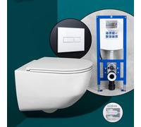 LAUFEN Pro Pack complet cuvette suspendue et bâti-support neeos,, H8209664000001+16601WH#SET,