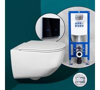LAUFEN Pro Pack complet cuvette suspendue et bâti-support neeos,, H8209664000001+16746BM#SET,