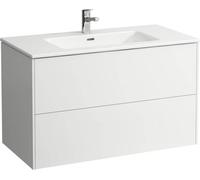 Laufen Pro S - Armoire avec lavabo, 1000x610x500 mm, 2 tiroirs, blanc mat H8649622601041