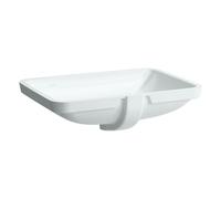 LAUFEN PRO S lavabo encastré, sans trou pour robinet, avec trop-plein, 595x430mm, US fermé, H8119680001091, Couleur: Blanc