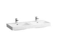 Laufen Pro S - Double-lavabo 120x47 cm, 2 trous pour robinetterie, blanc H8149660001041
