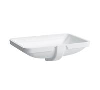 LAUFEN PRO S lavabo encastré, sans trou pour robinet, avec trop-plein, 645x450mm, US fermé, H8119694001091, Couleur: Blanc avec LCC