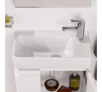LAUFEN PRO S lave-mains, bassin gauche, 1 trou de robinetterie, avec trop-plein, 480x280mm, H8159544001041, Couleur: Blanc avec LCC
