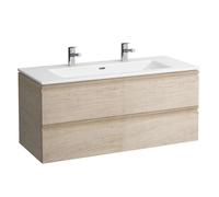Laufen Pro S - Meuble avec double-lavabo, 120x55x50 cm, 2 tiroirs, chêne clair H8619674791071