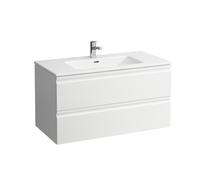 LAUFEN Pro S Set 1000, lavabo, 1 trou de robinetterie, trop-plein, meuble sous-lavabo inclus, 2 tiroirs, 1000x500mm, H8619654801041, Couleur: graphite