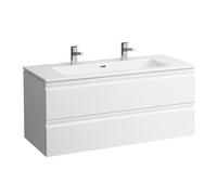 LAUFEN Pro S Set 1200, lavabo, 2 trous pour robinet, trop-plein, meuble sous-lavabo inclus, 2 tiroirs, 1200x500mm, H8619674801071, Couleur: graphite