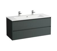 LAUFEN Pro S Set Lani Set complet 1200, lavabo, 2 trous pour robinet, meuble sous-lavabo inclus, 1200x500x540mm, H8649692661071, Couleur: Trafic gris