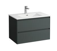 LAUFEN Pro S Set Lani Set complet 800, lavabo avec meuble sous-lavabo, 800x500x540mm, H8649652661041, Couleur: Trafic gris