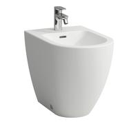 LAUFEN PRO X Bidet sur pied, 1 trou pour robinet, raccordement latéral, 360x530x430mm, H832861A003021, Couleur: Blanc avec LCC Active