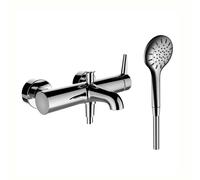 Pure mitigeur bain mural avec inverseur avec garniture de douche chromé - LAUFEN HF901760100600