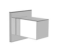 LAUFEN Quadriga Coude de raccordement, avec clapet anti-retour, saillie 42mm, 55x55mm, HF901159100000, Couleur: chrome
