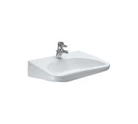 Laufen Rehab - Lavabo adapté aux personnes à mobilité réduite 66x55 cm, sans trou pour mitigeur, sans trop-plein, blanc H8106030000001