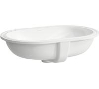 LAUFEN Savoy lavabo à encastrer, montage par dessous, sans trou pour robinet, avec trop-plein, dessous poncé, ovale, 575x375mm, H8189460001091, Couleur: Blanc