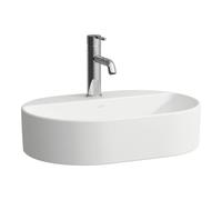 Laufen Lavabo Savoy H8129457571041 55×38 cm ovale à poser, 1 trou avec trop-plein – Blanc mat