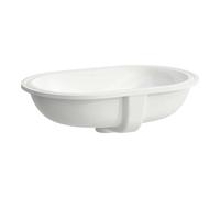 LAUFEN Lavabo encastré Savoy ovale 575x375 mm sans trou trop-plein dessous émaillé Blanc