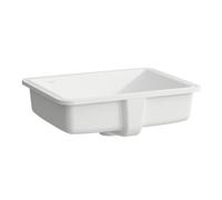 LAUFEN Savoy lavabo encastré, encastrement par le bas, sans trou pour robinet, avec trop-plein, dessous poncé, rectangulaire, 500x395mm, H8189487571091, Couleur: Blanc mat