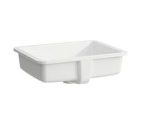 Laufen Savoy - Lavabo encastré 44x33 cm, avec trop-plein, sans trou pour robinetterie, blanc H8189480001091