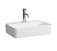 LAUFEN Savoy vasque, 380x550x130mm, rectangulaire, avec trop-plein, 1 trou pour robinet, H8169457571041, Couleur: Blanc mat