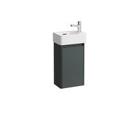 LAUFEN Set complet 340, VAL Lave-mains, 1 trou de robinetterie à droite, avec trop-plein, incl. meuble sous-lavabo BASE 2.0, 1 porte à droite, 340x220x635mm, H8612802661061, Couleur: Trafic gris