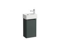 LAUFEN Set complet 340, VAL Lave-mains, 1 trou de robinetterie à gauche, avec trop-plein, incl. meuble sous-lavabo JUNA, 1 porte à droite, 340x220x635mm, H8632802661061, Couleur: Trafic gris