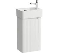 LAUFEN Set complet 340, VAL Lave-mains, 1 trou de robinetterie à gauche, avec trop-plein, incl. meuble sous-lavabo JUNA, 1 porte à droite, 340x220x635mm, H8632802601061