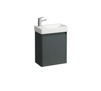 LAUFEN Set complet 480, lave-mains Pro S, 1 trou de robinetterie à gauche, avec trop-plein, incl. meuble sous-lavabo BASE 2.0, 1 porte à gauche, 480x280x680mm, H8659652661041, Couleur: Trafic gris