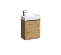 LAUFEN Set complet 480, Pro S Lave-mains, 1 trou de robinetterie à gauche, avec trop-plein, incl. meuble sous-lavabo Juna, 1 porte à gauche, 480x280x680mm, H8659662671041, Couleur: ChÃªne sauvage