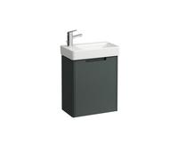 LAUFEN Set complet 480, Pro S Lave-mains, 1 trou de robinetterie à gauche, avec trop-plein, incl. meuble sous-lavabo Juna, 1 porte à gauche, 480x280x680mm, H8659662661041, Couleur: Trafic gris