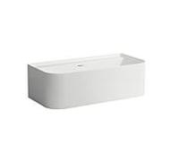 LAUFEN Sonar mural H2203470000001 baignoire H2203470000001 sans trou de coulée, 160x81.5cm, avec tablier, Sentec, blanc