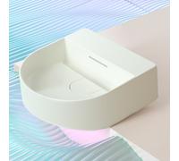 LAUFEN Sondeur mobile Lave-mains, sans trou pour robinet, avec trop-plein, 410x420mm, avec couvercle de valve, blanc, H8153417571091, Couleur: Neige (blanc mat)