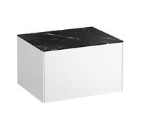 LAUFEN Sonar caisson à tiroirs / buffet H4054000341431 57,5x34x45,5cm, buffet sans découpe, blanc mat / Nero Marquina
