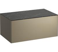 LAUFEN Sonar caisson à tiroirs / buffet H4054100341421 77,5x34x45,5cm, buffet sans découpe, titane / Nero Marquina