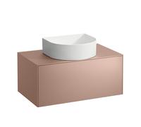 Tiroir Sonar courant, 1 tiroir, adapté aux cuvettes des lavabos 812340, 812341, 812342, 812343, découpe au milieu pour le lavabo, H4054110340411, Couleur: Cuivre
