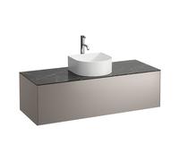 Tiroir Sonar en cours d'utilisation, 1 tiroir, adapté aux cuvettes des lavabos 812340, 812341, 812342, 812343, découpe au milieu pour le lavabo et le robinet, H4054250341421