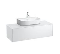 Laufen Meuble sous-vasque Sonar 1 tiroir découpe milieu 117,5 x 34 x 45,5 cm blanc mat