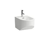 LAUFEN Sonar mur Bidet H8303410003021 37x53cm, trou pour robinet, sans trou latéral pour raccordement à l'eau, blanc