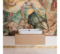 Laufen Sondeur mobile à double lavabo texturé 1000x370 mm sans trou pour robinet blanc Neige