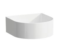 LAUFEN Sondeur courant pour lavabo, sans trou pour robinet, sans trop-plein, 340x340mm, avec couvercle en céramique pour robinet de vidange, blanc, H8123404001121, Couleur: Blanc avec LCC