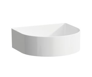 LAUFEN Sondeur courant pour lavabo, sans trou pour robinet, sans trop-plein, 410x365mm, avec couvercle en céramique pour robinet de vidange, blanc, H8123424001121, Couleur: Blanc avec LCC