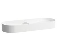 LAUFEN Sondeur mobile à double lavabo, sans trou pour robinet, sans trop-plein, 1000x370mm, avec couvercle en céramique pour robinet de vidange, blanc, H8123484001121