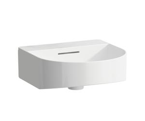 LAUFEN Sondeur mobile Lave-mains, sans trou pour robinet, avec trop-plein, 410x420mm, avec couvercle de vanne, in abarit, blanc, H8163410001091, Couleur: Blanc