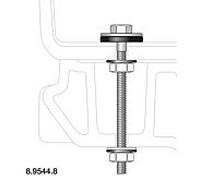 LAUFEN support H8954480000001 long, avec joint en caoutchouc mousse, pour réservoir, noir