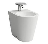 LAUFEN Kartell Bidet sur pied, 1 trou pour robinet, 370x545x430mm, H8323317573021, Couleur: Neige (blanc mat)