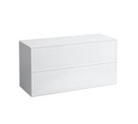 The new classic meuble ss découpe avec deux tiroirs blanc brillant 1175x455x600 - LAUFEN H4060260856311