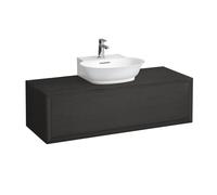 LAUFEN The New Classic Sideboard, découpe au centre, 1175x455x345mm, 1 tiroir, pour lave-mains à poser H816852, H4060230856281, Couleur: Chêne noirci