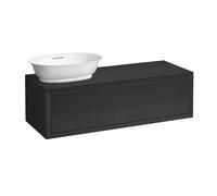 LAUFEN The New Classic Sideboard, découpe à gauche, 1175x455x345mm, 1 tiroir, pour bac à linge H812852/3, H4060810856281, Couleur: Chêne noirci