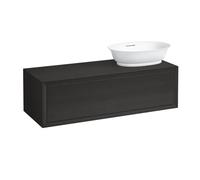LAUFEN The New Classic Sideboard, découpe à droite, 1175x455x345mm, 1 tiroir, pour bac à linge H812852/3, H4060820856281, Couleur: Chêne noirci