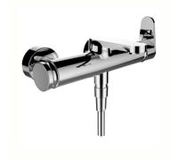 LAUFEN The New Classic Mitigeur de bain, apparent, régulateur de débit, douchette et flexible de douche inclus, HF900560100600