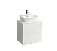LAUFEN Le nouveau meuble à tiroirs / buffet H4060040856271 57,5x60x45,5cm, 2 tiroirs, pour lave-mains , gris signalisation